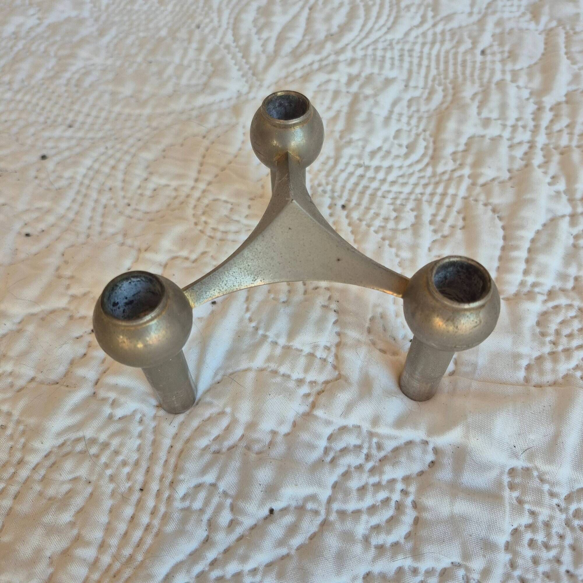 Pair of modular vintage candlesticks – attributed to Nagel S22