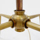 Metal and brass tripod floor lamp in Hollywood Regency style – 1950s