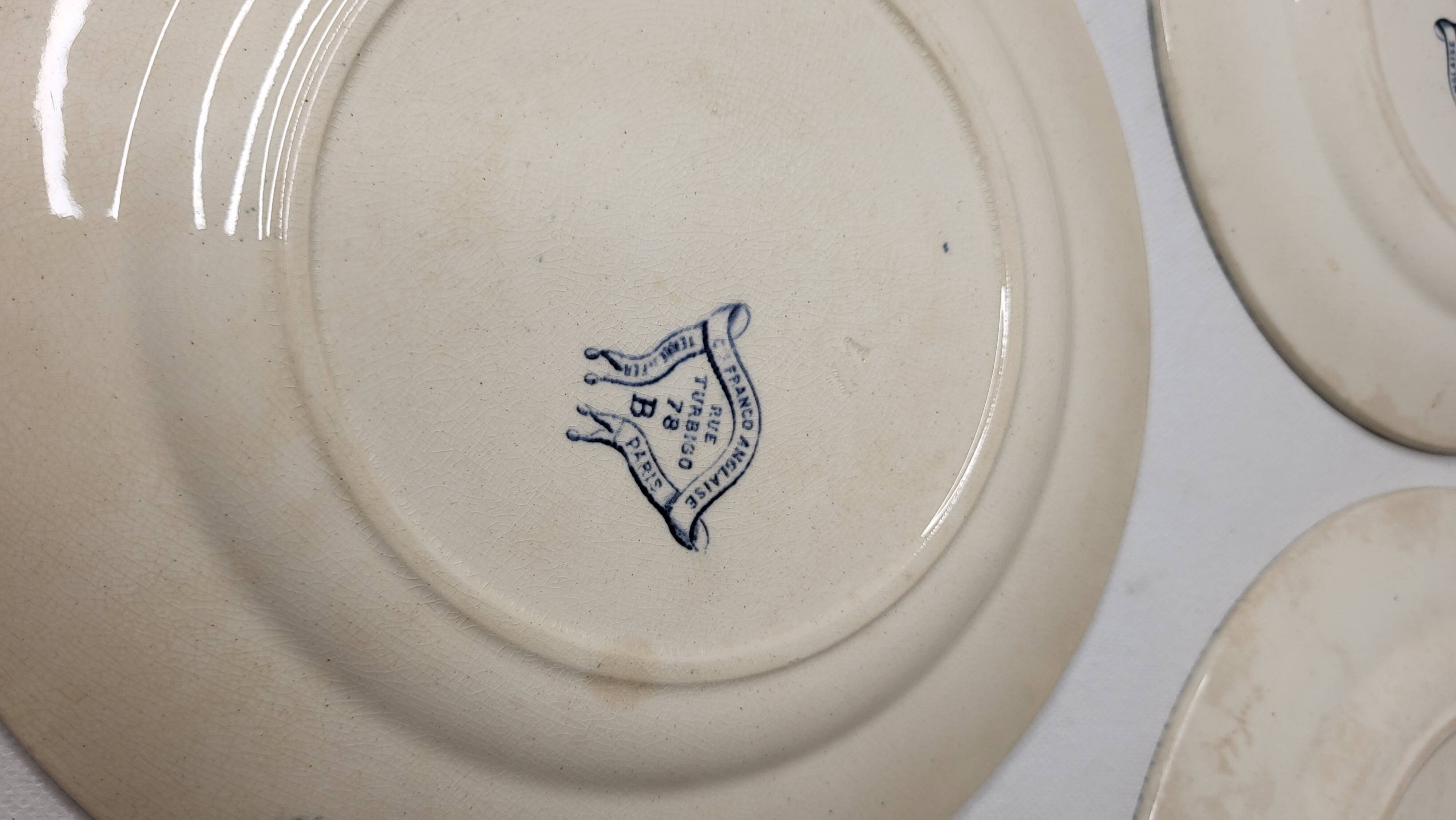 5 flat plates Terre de fer