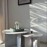 Signature Nesting Tables x 100% Carrara White Marble