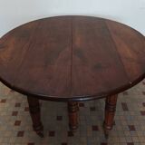 Ancienne table Louis Philippe 6 pieds sur roulettes