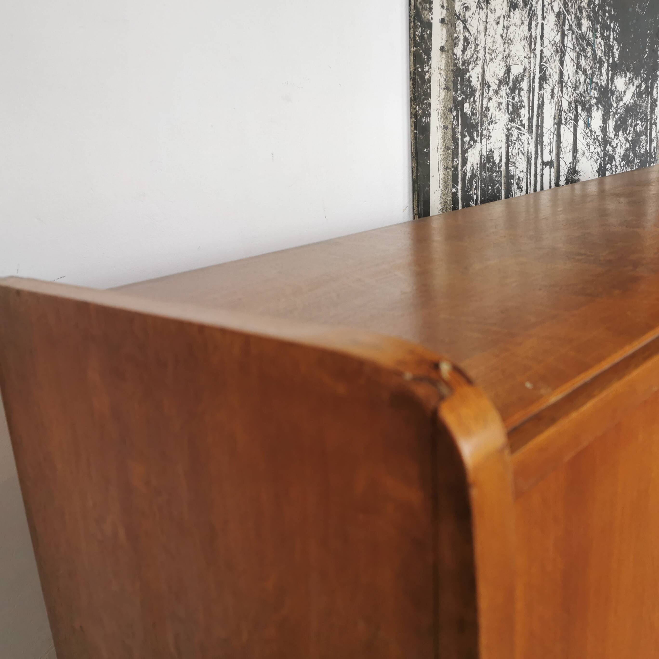 Large vintage sideboard 1950 compass feet