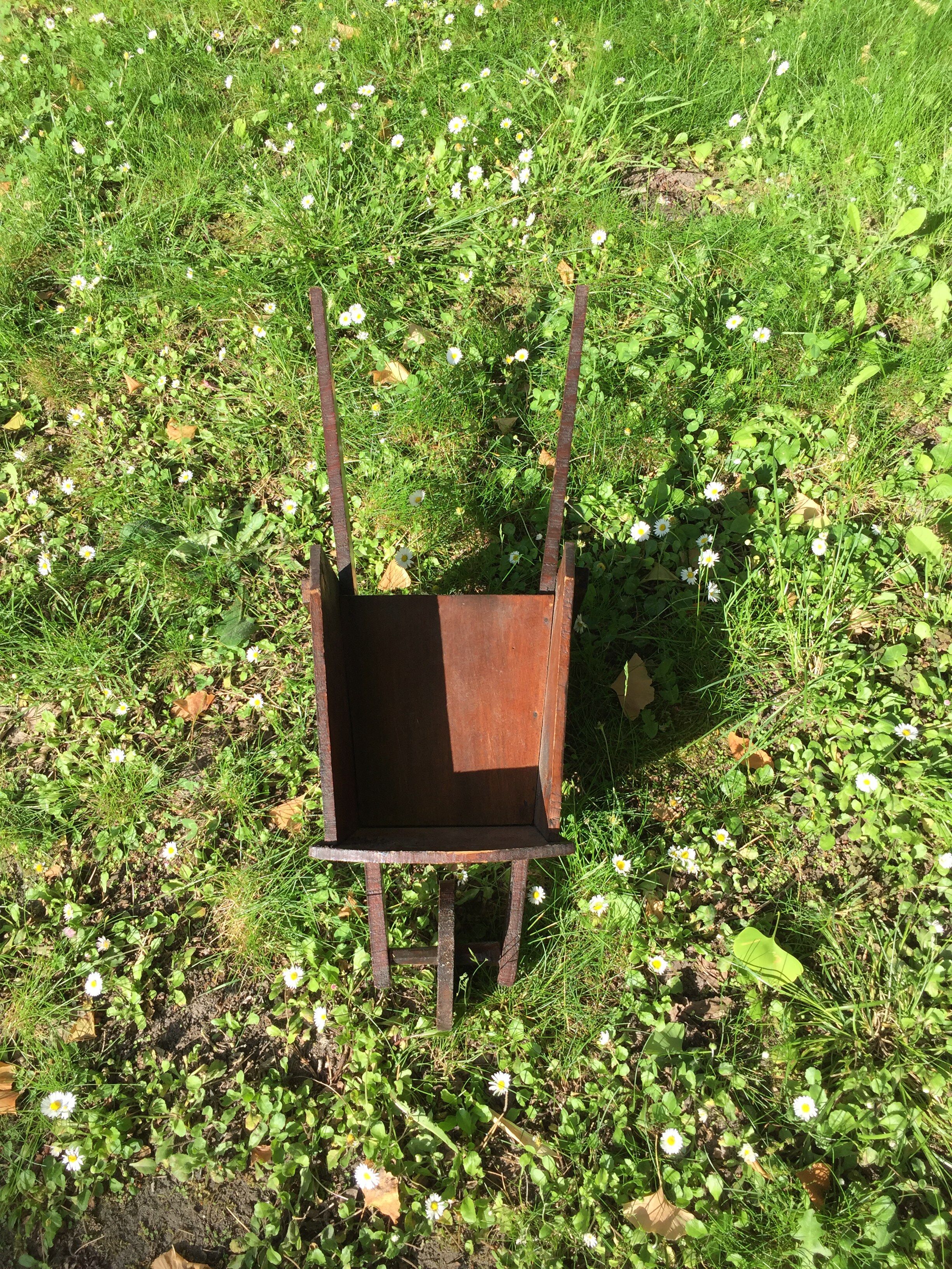 Vintage wooden wheelbarrow