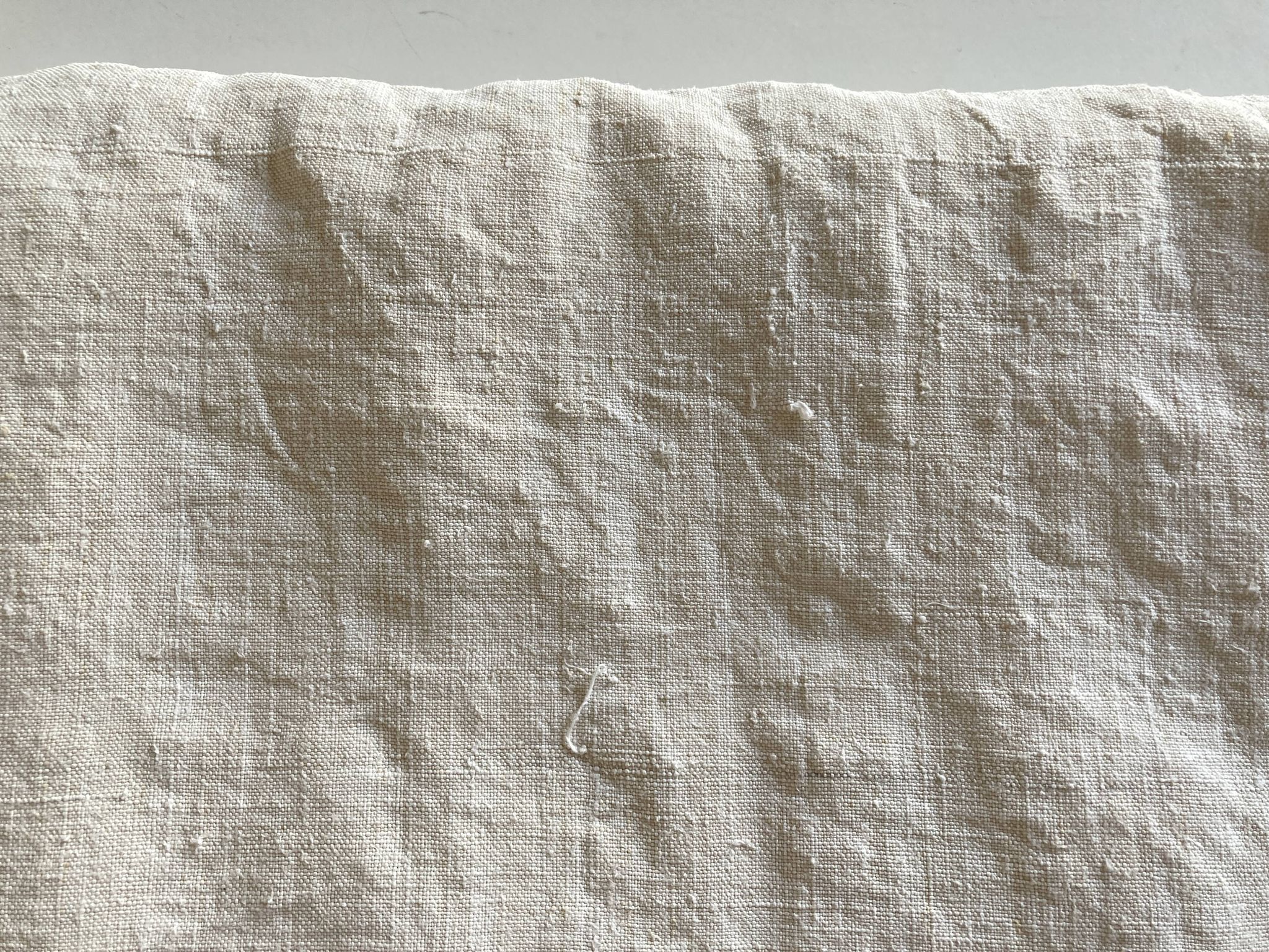 Nappe de ferme de réserve en lin brut 19e L260cm