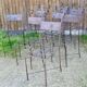 Série de 8 chaises de jardin en fer forgé