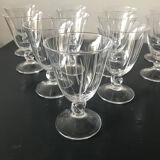 Set of 11 port glasses or DAUM verrines