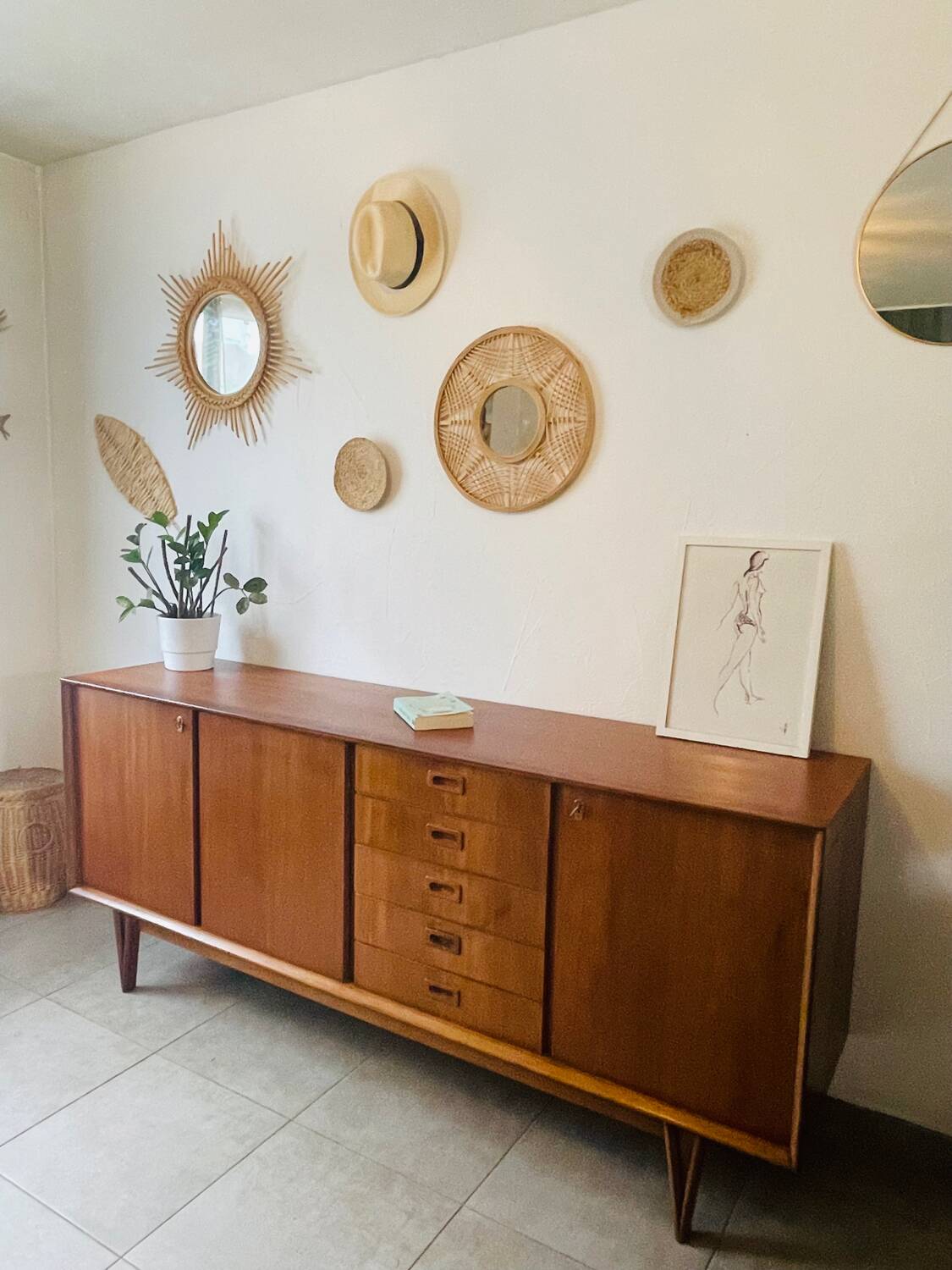 Vintage sideboard from 1962, signed