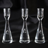 6 small glass candle holders by Bent Severin for Holmegaard