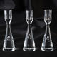 6 small glass candle holders by Bent Severin for Holmegaard