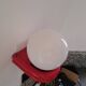 Red metal globe wall light
