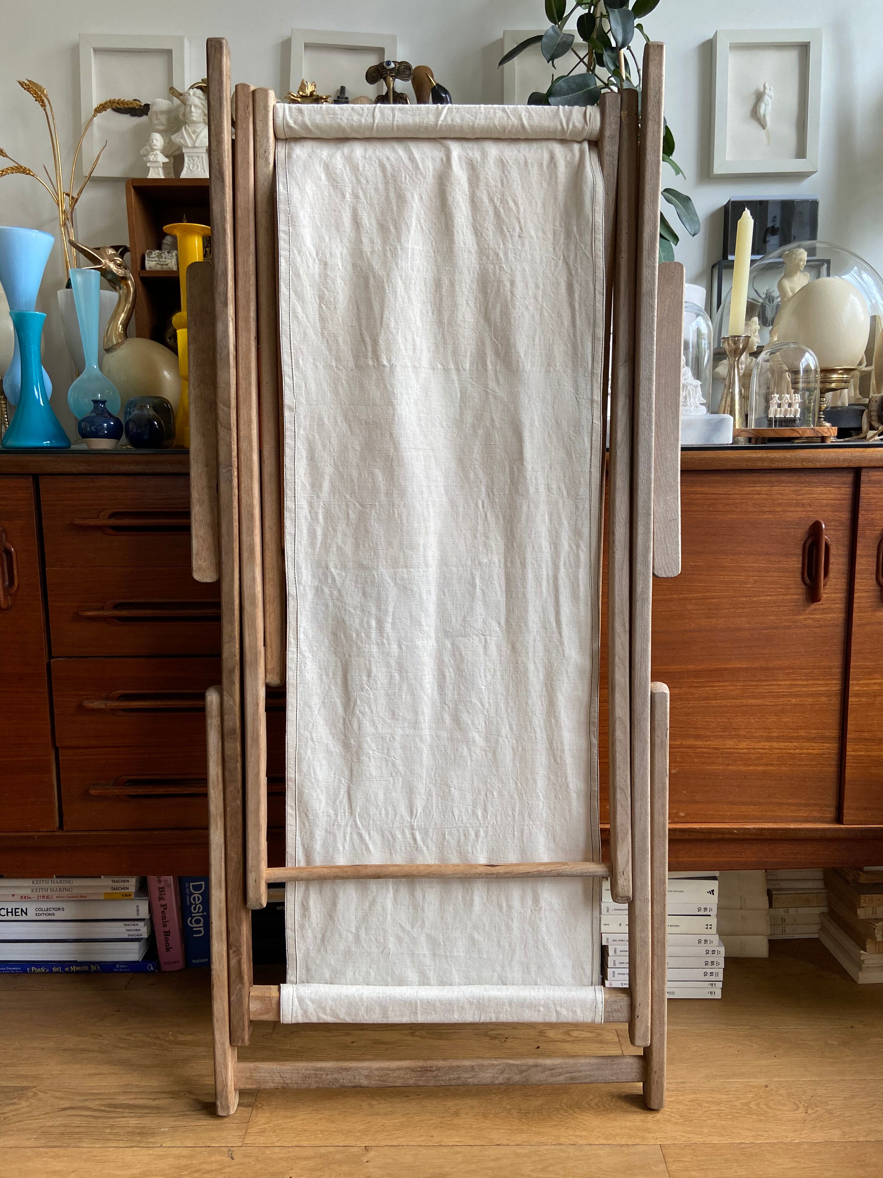 Transat de plage chilienne en bois et coton