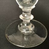 Glass oil lamp blows on foot shower