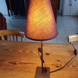 Vintage 70s Brown Metal Lamp