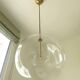 Glass suspension "Glass Globe 350 Natural Brass" design by Schwung