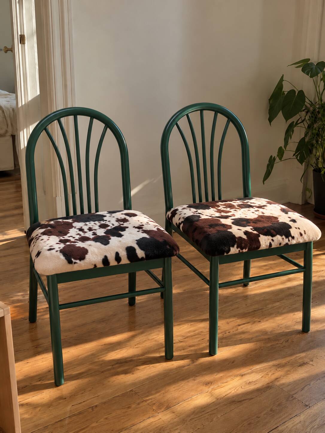 Animal print chairs