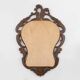 Baroque Mirror with Hand Carved Oak Ornated Frame, France 1950s
