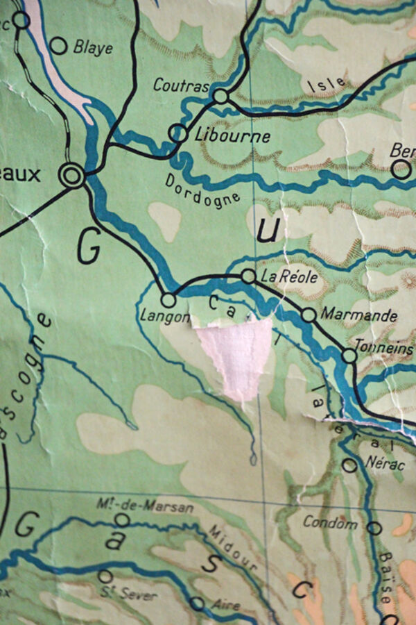 Carte de géographie ''La France et le Benelux