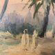 Old painting, orientalist landscape, signed, XX century