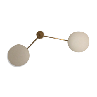 Ceiling lamp "Due Moon" by Angelo Lelli
