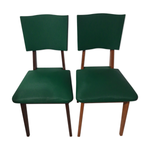 Duo de chaises vertes