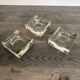 Set of 3 Cubic Glass Candle Holders