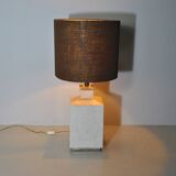 1970s travertine table lamp