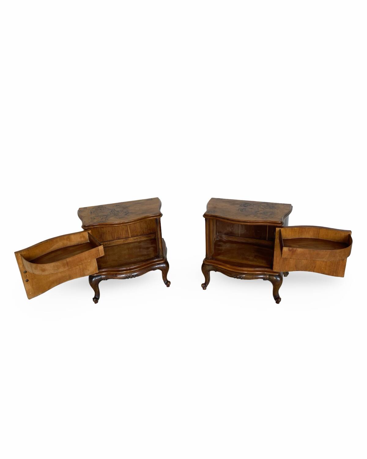 Paire de tables de chevet italiennes du milieu du XXe siècle