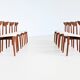 Harry Ostergaard set of eight dining chairs teak Randers 1960