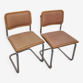 Set of 2 Breuer Skaï chairs