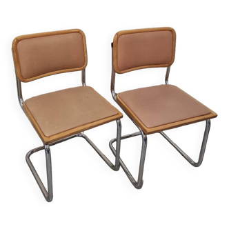 Set of 2 Breuer Skaï chairs