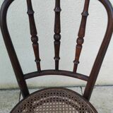 Old caned bistro chair fischel