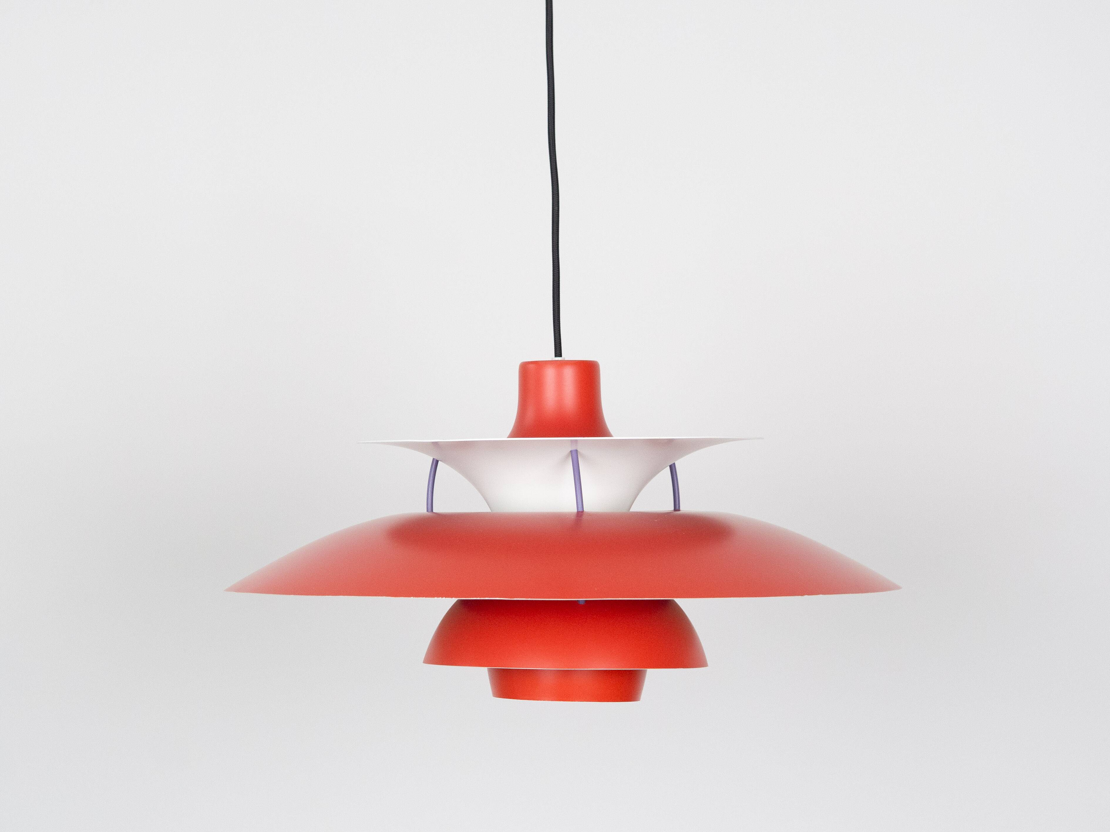 Danish vintage pendant lamp PH 5 proj. Poul Henningsen, Louis Poulsen, 1958