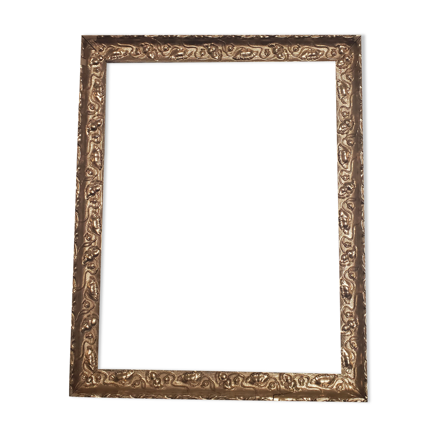 Large old gilded wooden frame