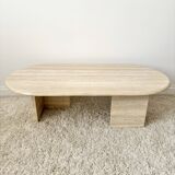 Travertine coffee table