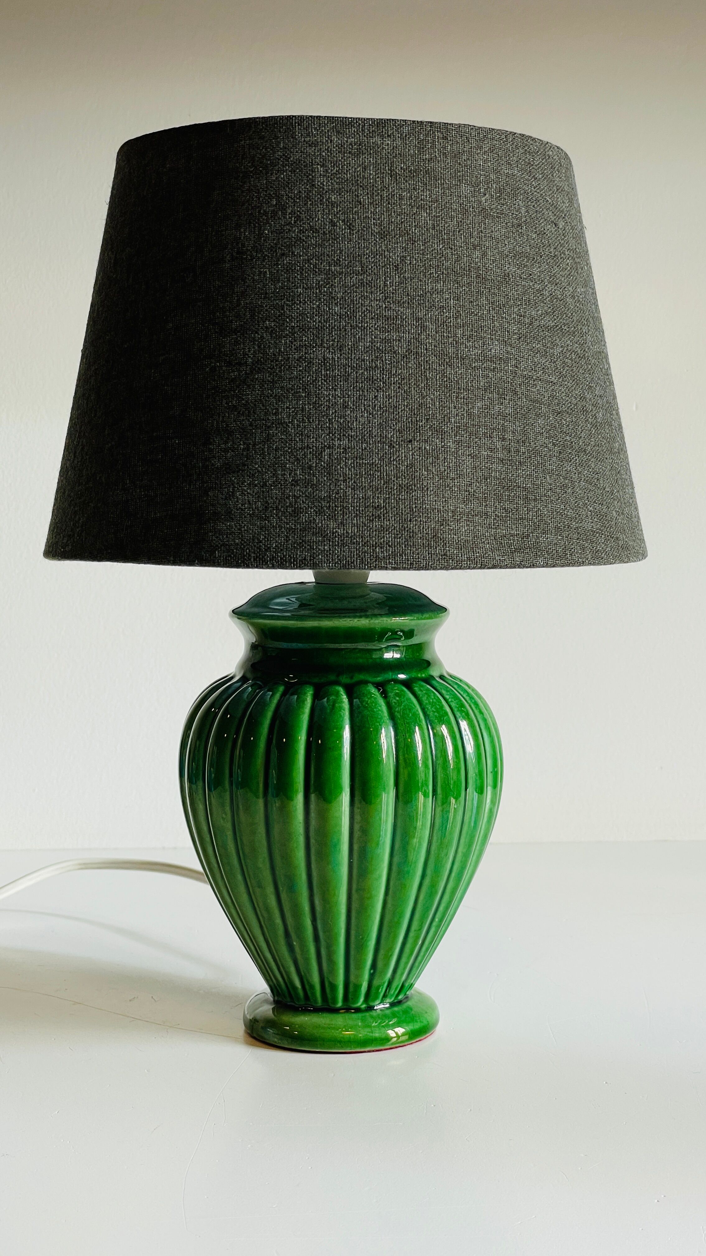 Green ceramic lamp 90s