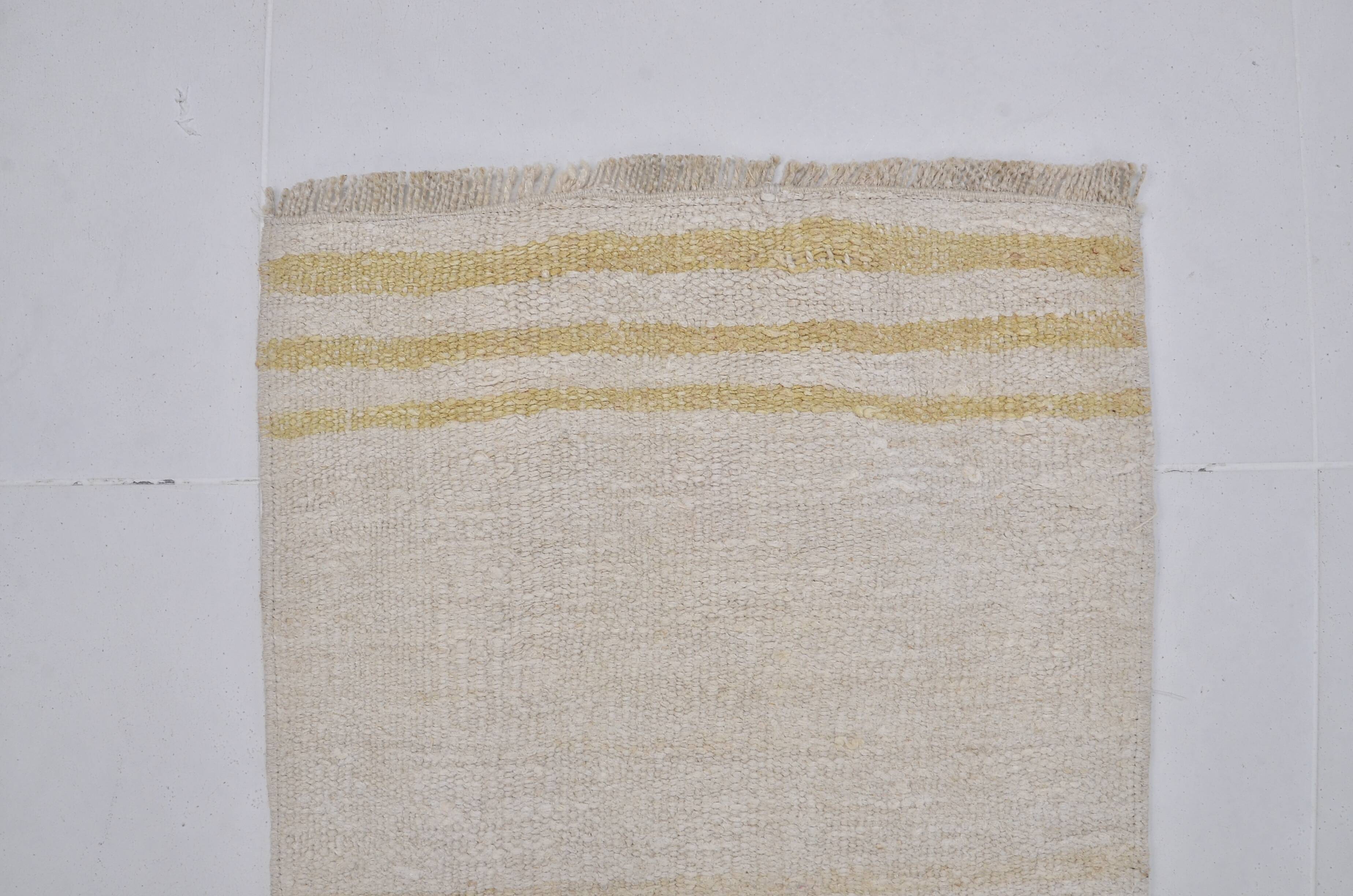 Vintage Neutral Hemp Kilim sku3987