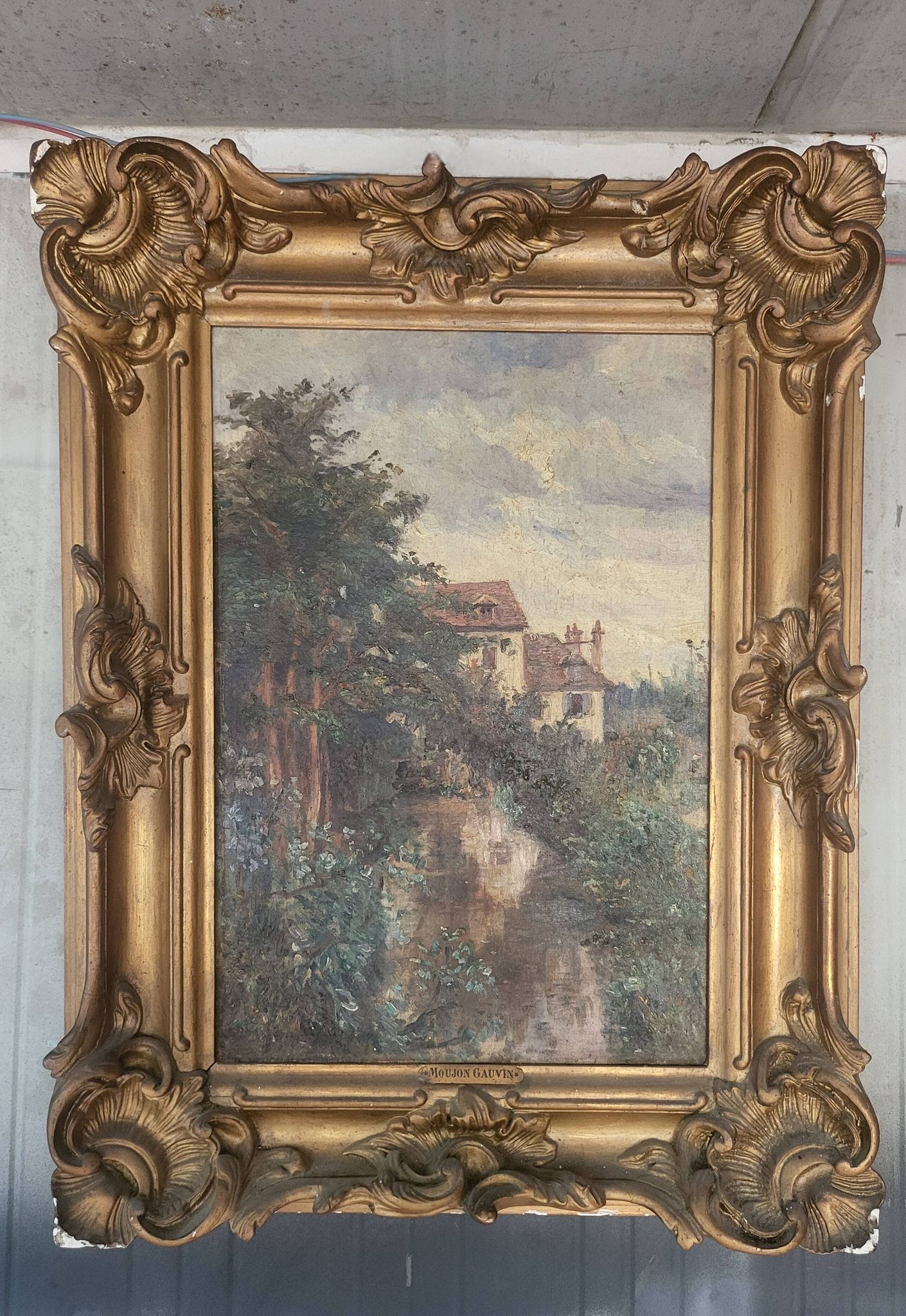 Eugénie Moujon-Gauvin (1850–1910) – Landscape with Stream - 19th century