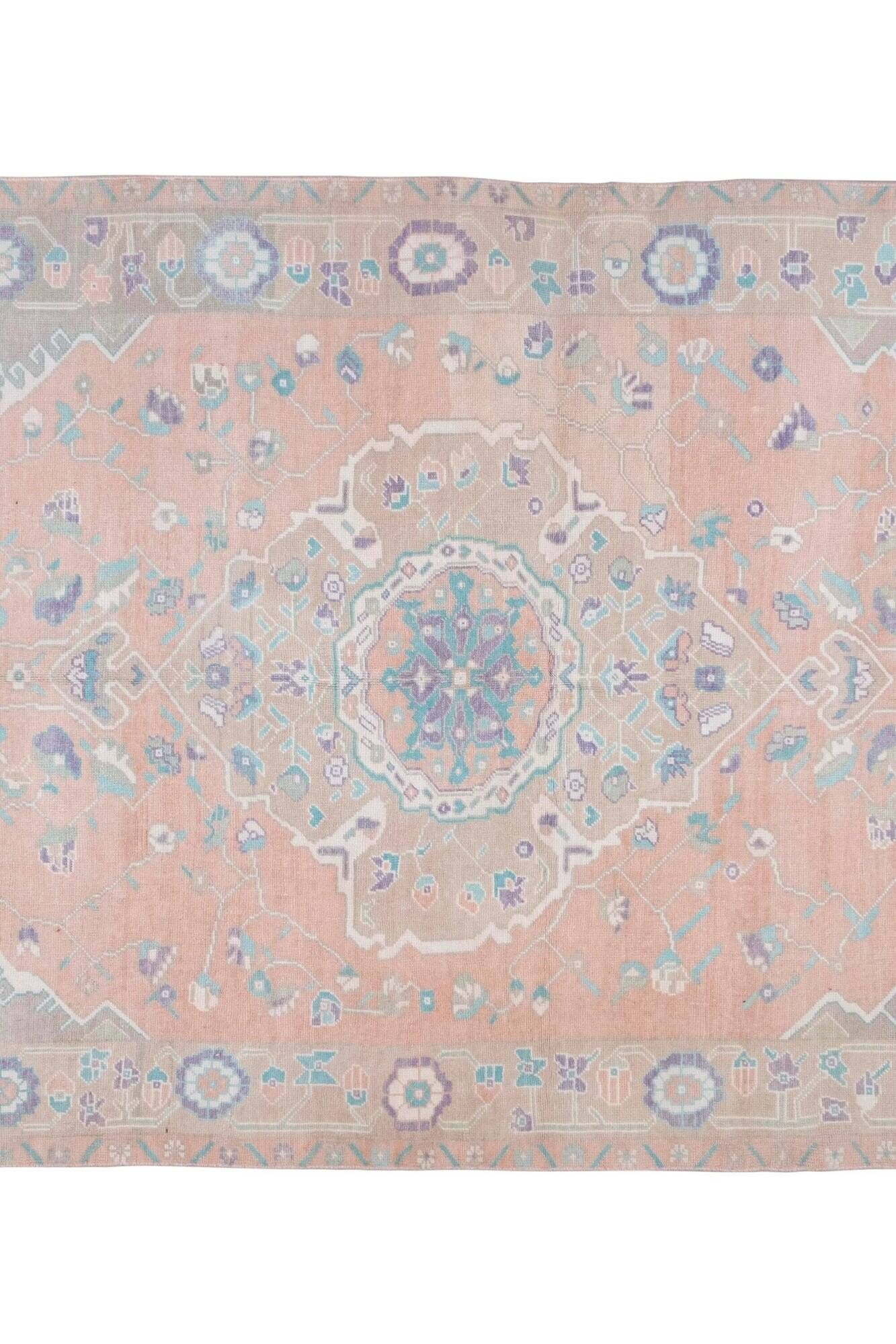 Vintage Turkish Oushak rug 174x302 cm