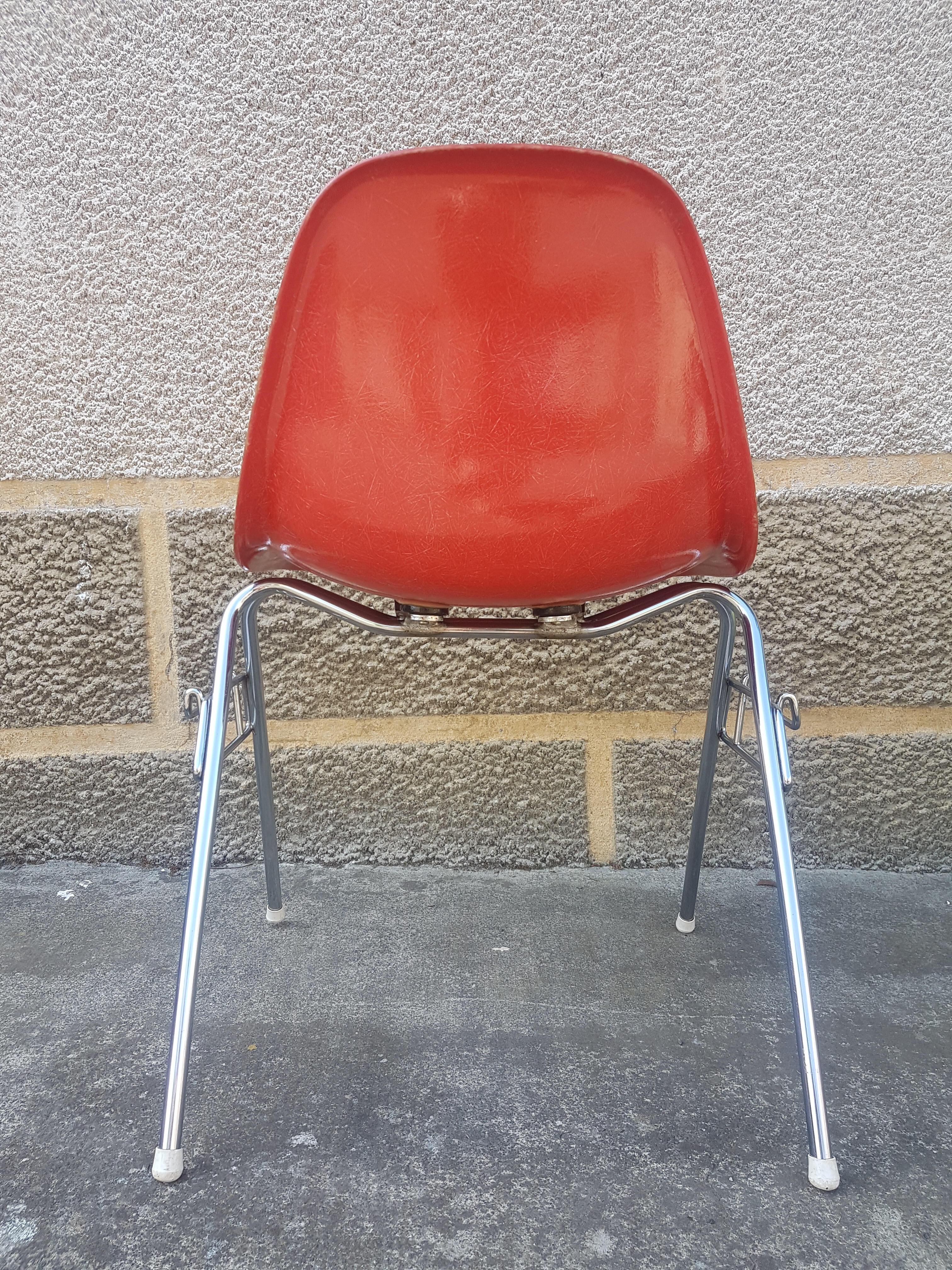 Chair DSS orange by Charles & Ray Eames for Herman Miller years 60