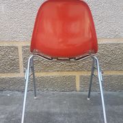 Chaise DSS orange par Charles et Ray Eames pour Herman Miller années 60
