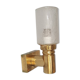 Brass applique with 1970 glass lampshade