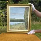 French Seine River Landscape Oil Painting