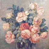 Tableau Elisa Georget 1914 hst bouquet de fleurs XIXéme XXéme