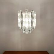 Chandelier en verre de glace autrichien par J.T. Kalmar