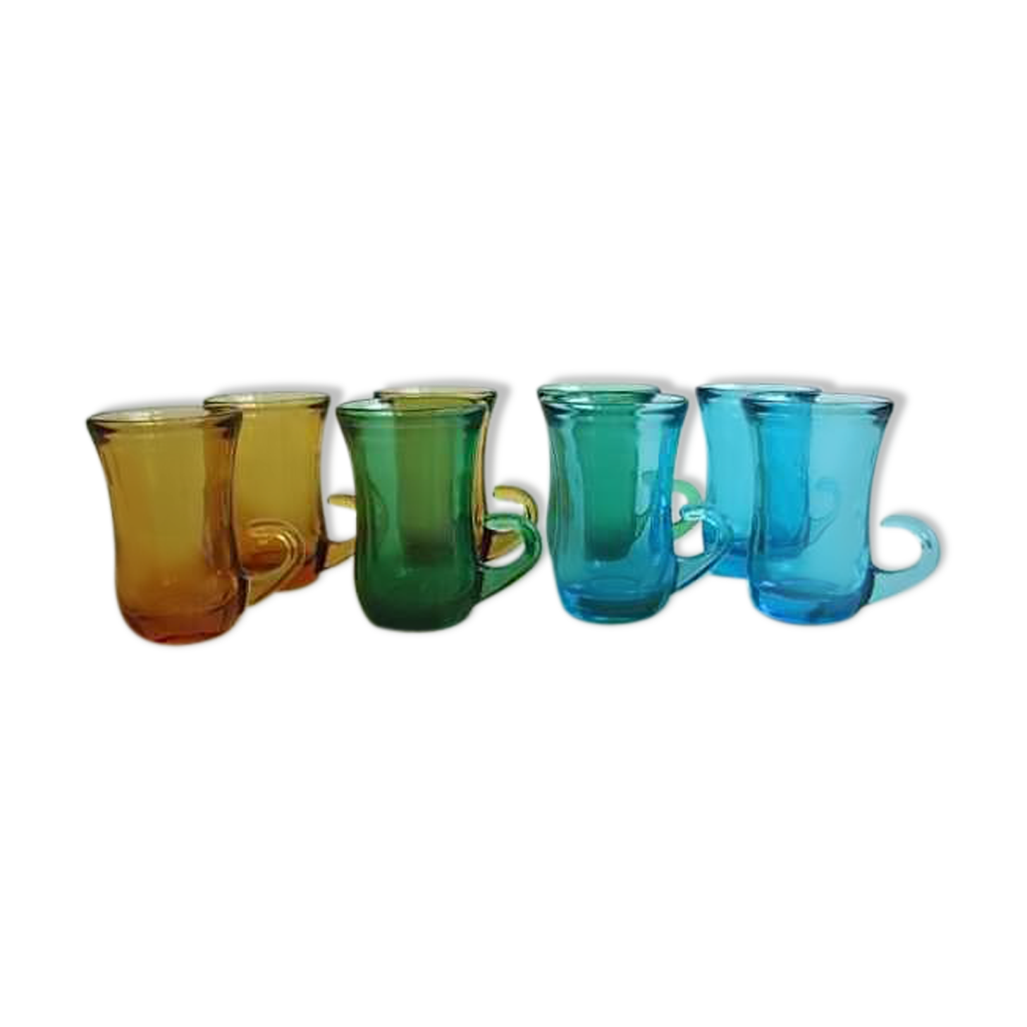 8-cup set of vintage coffee cups