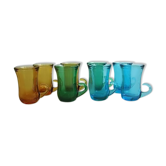 Set de 8 tasses à pousse café vintage