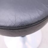 Set of 4 stools Model "Dry Martin" by Pedro Miralles for Akaba in metal and leather, 1980