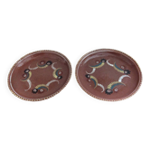 Assiettes plates en terre cuite