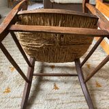Wicker chair folk art