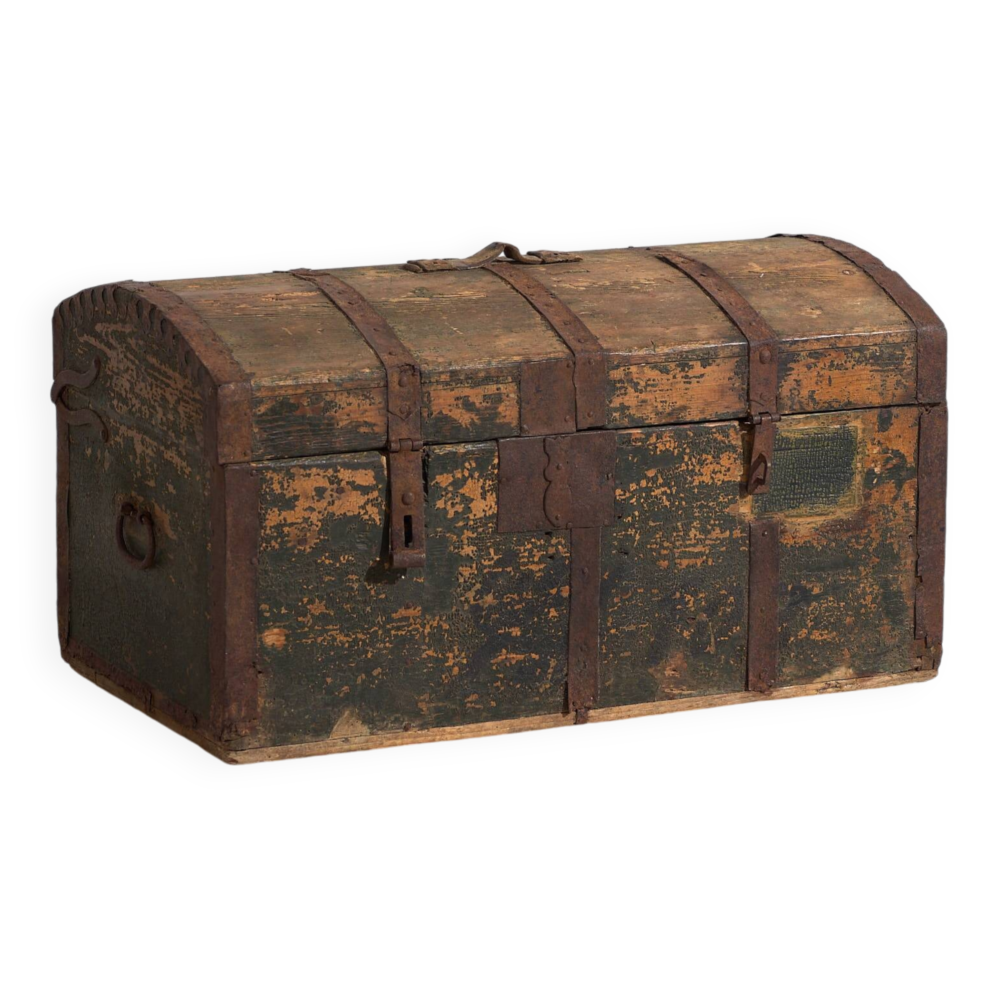 Antique chest with green patina (c.1900)